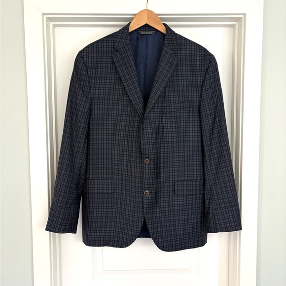 Piattelli Loro Piana Wool Plaid Blazer Size 44R